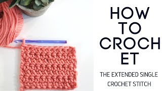 How to Crochet the Extended Single Crochet Stitch Esc [upl. by Franky]