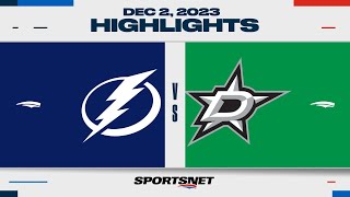 NHL Highlights  Lightning vs Stars  December 2 2023 [upl. by Shargel]