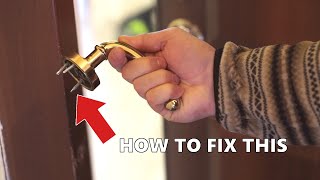 How to fix a broken door handle stripped screw holes [upl. by Euqinehs]