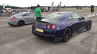 800HP Audi TT RS Turbo MONSTER vs Nissan GTR R35 [upl. by Toth]