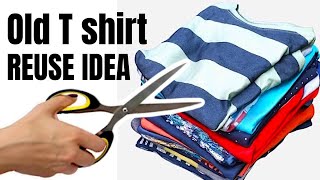 DIY idea From Old Tshirt  Recycle Idea From Old Tshirt  By Hand made Ideas [upl. by Hoopes]