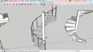 SketchUp  ¿Cómo Hacer Escaleras Helicoidales [upl. by Akitahs944]