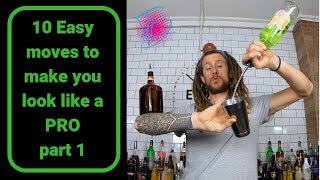 10 beginner flair bartending moves to make you look like a Pro  Part 1 [upl. by Yule]