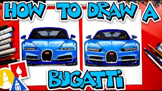 How To Draw A Bugatti Chiron Front View [upl. by Acinelav364]