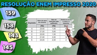 🔵 Questão 159  Caderno Azul  Razão e Proporção  MATEMÁTICA ENEM 2020 [upl. by Mag]