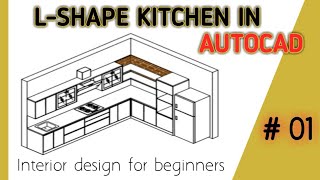 How to draw modular kitchen in AutoCad  Option 01 [upl. by Sven819]