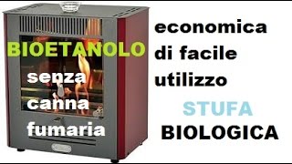 Stufa BIOETANOLO  Economica  Ecologica  SENZA CANNA FUMARIA [upl. by Nnaitak154]