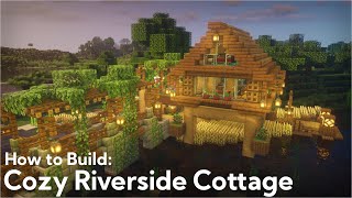 Minecraft  How to Build Cozy Riverside Cottage With Bridge [upl. by Auka614]