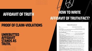 HOW TO WRITE AFFIDAVIT WHAT TO INCLUDE [upl. by Loree119]