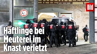 Gefängnismeuterei Polizei stürmt Knast in Thüringen  JVA Untermaßfeld [upl. by Enihpad385]