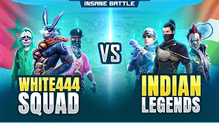 White444 Squad Vs Indian Legends  Free Fire Insane Clash Squad battle bw India Vs Mena Server [upl. by Ravel]