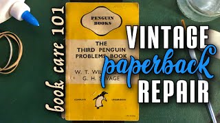 How to Repair a Vintage Paperback  Book Repair and Care 101 [upl. by Osric403]