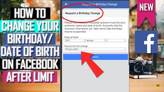 How to Change Date of Birth on Facebook after Limit 2021  Change Birthday on Facebook after Limit [upl. by Erialc]