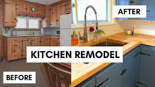 Farmhouse Kitchen Remodel Timelapse  1950s Original Kitchen Before and After [upl. by Gilberta]