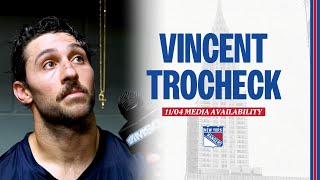 NYR  MIN Vincent Trocheck Postgame Media Availability  November 4 2023 [upl. by Ahsima901]