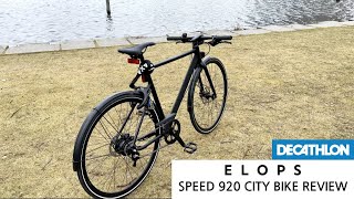 Decathlon ELOPS Speed 920 City Bike Stadsfiets Review [upl. by Sucirdor978]