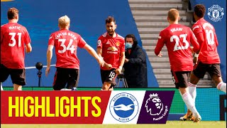 Highlights  Brighton 23 Manchester United  Fernandes seals dramatic late win  Premier League [upl. by Aihsenek]