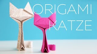 Origami Katze falten  Anleitung  Talude [upl. by Elrae656]