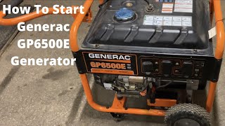 How to start Generac 6500E Generator [upl. by Artenek]