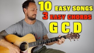 10 Easy Songs 3 Easy Chords G C D [upl. by Kreindler]