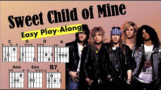 Sweet Child of Mine Guns n Roses Chord and Lyrics PlayAlong [upl. by Christos]